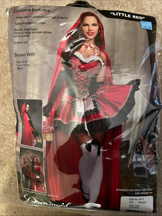 Dreamgirl Dresses & Skirts - Dreamgirl Little Red Hooded Satin Cape & Dress Costume - Red & Black